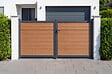 CASANOOV - Casanoov Portail en lames composites battant 3 m ATHOS H.160  cm teck - vignette