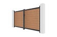 CASANOOV - Casanoov Portail en lames composites battant 3 m ATHOS H.160  cm teck - vignette