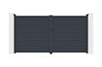 CASANOOV - Casanoov Portail battant aluminium gris CALANCIA 3,5 m hauteur 180  cm - vignette