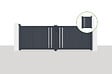 CASANOOV - Casanoov Pack portail battant 3,5x1,2 m GIONA + Portillon GIONA H.1,2 m gris - vignette