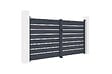 CASANOOV - Casanoov Portail battant 3,5 m VOGEL H.160  cm gris + 2 poteaux en aluminium gris ELDA - vignette