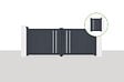 CASANOOV - Casanoov Pack portail battant 3x1,2 m GIONA + Portillon GIONA H.1,2 m gris - vignette