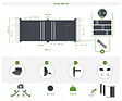 CASANOOV - Casanoov Pack portail battant 3x1,2 m GIONA + Portillon GIONA H.1,2 m gris - vignette