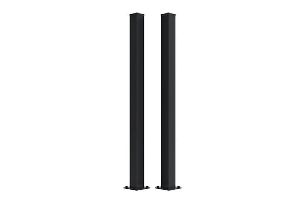 CASANOOV - Casanoov Portail battant acier noir mat 3,5 m NALI RUIVO H.160  cm + 2 poteaux 10x10 acier CARMO - large