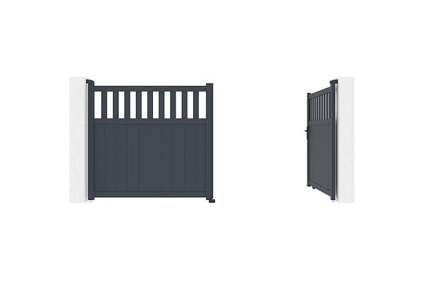 CASANOOV - Casanoov Portail battant 3,4 m SANTIS H.160 aluminium gris - large