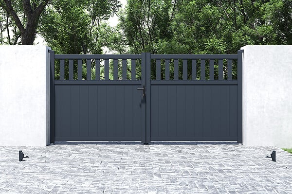 CASANOOV - Casanoov Portail battant 3,4 m SANTIS H.160 aluminium gris - large
