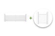 CASANOOV - Casanoov Portail battant 4 m VOGEL H.120  cm + Portillon 1m VOGEL H.120  cm aluminium blanc - vignette