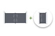 CASANOOV - Casanoov Portail battant 3,5 m VELETA H.180  cm + Portillon 1m VELETA H.180  cm aluminium gris - vignette