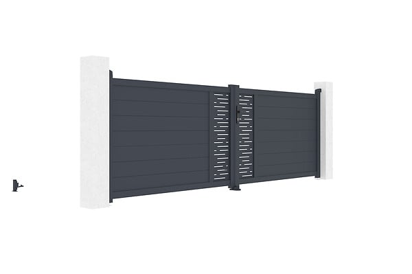 CASANOOV - Casanoov Portail battant 4 m ARLBERG H.120  cm alu + motorisation BUNKER B500 - large