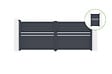 CASANOOV - Casanoov Portail battant 3,5 m CIMONE H.140  cm alu + portillon CIMONE H.140  cm GRIS - vignette