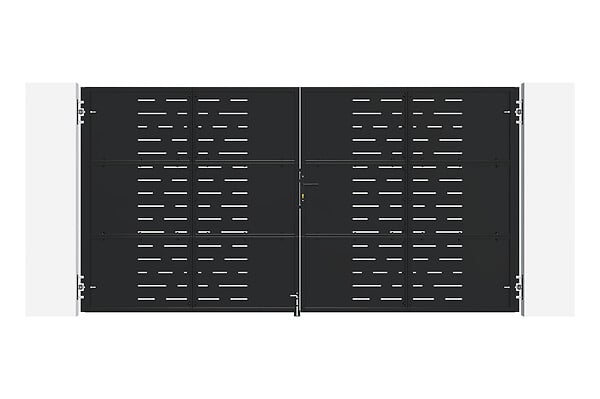 CASANOOV - Casanoov Portail battant acier L.3,5 m NALI ARLBERG H.180  cm noir mat - large