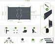CASANOOV - Casanoov Portail battant 3 m LIFE H.180  cm aluminium gris - vignette