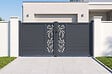 CASANOOV - Casanoov Portail battant aluminium battant 3 m FOLYA H.160  cm gris - vignette