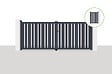 CASANOOV - Casanoov Portail battant 3,5x1,4 m VEYMONT + Portillon 1m VEYMONT H.140  cm gris - vignette