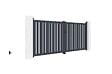 CASANOOV - Casanoov Portail battant 3,5x1,4 m VEYMONT + Portillon 1m VEYMONT H.140  cm gris - vignette