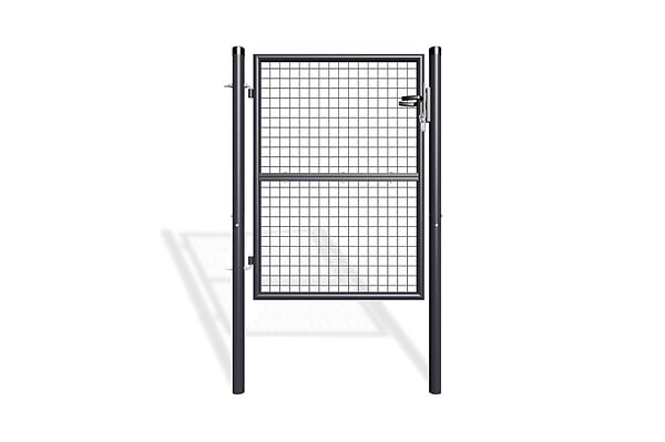 CASANOOV - Casanoov Portail battant grillagé 3 m OLGA H.130  cm + Portillon 1m OLGA H.130  cm Gris - large