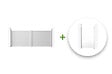 CASANOOV - Casanoov Portail battant 4 m EIGER H.160  cm + Portillon 1m EIGER H.160  cm aluminium blanc - vignette
