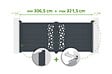 CASANOOV - Casanoov Portail battant ajustable en largeur 3 m SUNNY H.120  cm alu gris - vignette