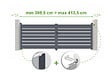 CASANOOV - Casanoov Portail battant ajustable en largeur 4 m VOGEL H.140  cm alu gris - vignette
