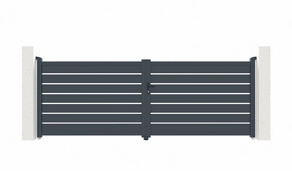 CASANOOV - Casanoov Portail battant ajustable en largeur 4 m VOGEL H.140  cm alu gris - large