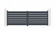 CASANOOV - Casanoov Portail battant ajustable en largeur 4 m VOGEL H.140  cm alu gris - vignette