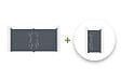 CASANOOV - Casanoov Portail battant 3,5 m LIFE H.180  cm + Portillon 1m LIFE H.180  cm aluminium gris - vignette
