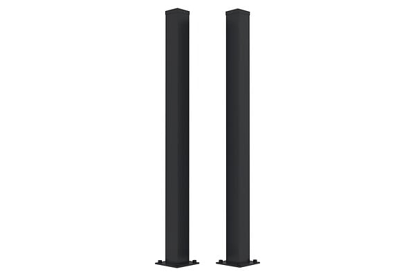 CASANOOV - Casanoov Portail battant acier noir mat 3 m NALI ARLBERG H.140  cm + 2 poteaux 10x10 acier CARMO - large