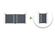 CASANOOV - Casanoov Portail battant 3 m SUNNY H.140  cm + Portillon 1m SUNNY H.140  cm aluminium gris - vignette