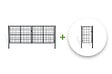 CASANOOV - Casanoov Portail battant grillagé 4 m OLGA H.150  cm + Portillon 1m OLGA H.150  cm Gris - vignette