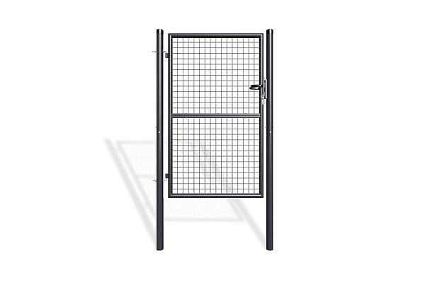 CASANOOV - Casanoov Portail battant grillagé 4 m OLGA H.150  cm + Portillon 1m OLGA H.150  cm Gris - large