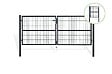 CASANOOV - Casanoov Portail battant grillagé 3 m RAZO H.120  cm + Portillon 1m RAZO H.120  cm Gris - vignette