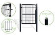 CASANOOV - Casanoov Portail battant grillagé 3 m RAZO H.120  cm + Portillon 1m RAZO H.120  cm Gris - vignette
