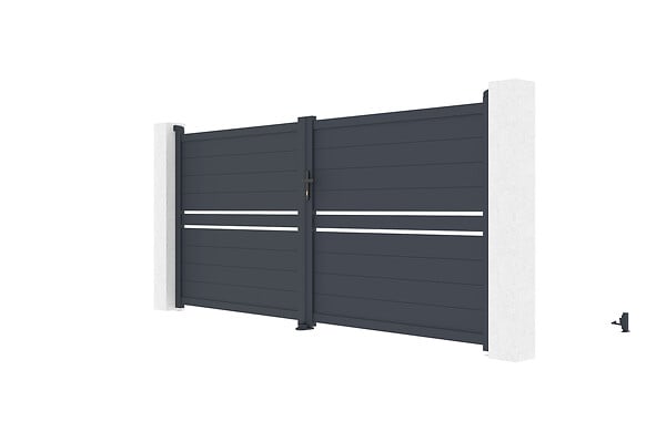 CASANOOV - Casanoov Portail battant 3,5 m CIMONE H.160  cm alu + motorisation RANGER B150 - large