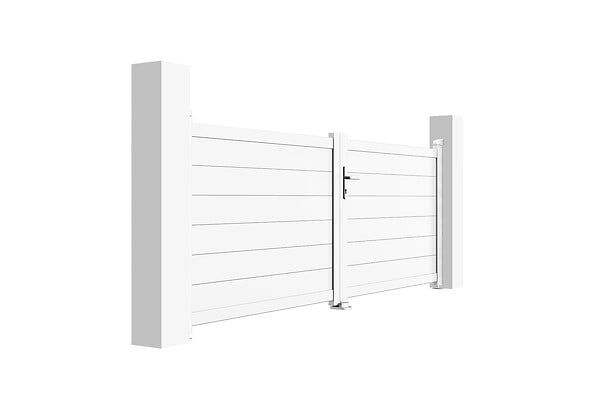 CASANOOV - Casanoov Portail battant 3 m EIGER H.115  cm blanc aluminium - large