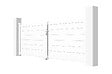 CASANOOV - Casanoov Portail battant 3 m EIGER H.115  cm blanc aluminium - vignette