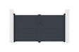 CASANOOV - Casanoov Portail battant 3m CALANCIA H.160 cm lames persiennes aluminium gris + moteur RANGER B150 - vignette