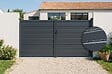 CASANOOV - Casanoov Portail battant 3m CALANCIA H.160 cm lames persiennes aluminium gris + moteur RANGER B150 - vignette