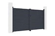 CASANOOV - Casanoov Portail battant 3m CALANCIA H.160 cm lames persiennes aluminium gris + moteur RANGER B150 - vignette
