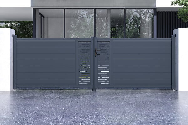CASANOOV - Casanoov Portail battant 4 m ARLBERG H.120 aluminium gris - large