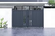 CASANOOV - Casanoov Portail battant 3 m GIONA H.180  cm alu + 2 poteaux EIFEL 15x15  cm H.190  cm GRIS - vignette