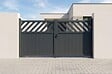 CASANOOV - Casanoov Portail battant 3m HELMIS H.140 cm aluminium gris + Motorisation de portail battant RANGER B150 - vignette
