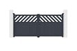 CASANOOV - Casanoov Portail battant 3m HELMIS H.140 cm aluminium gris + Motorisation de portail battant RANGER B150 - vignette