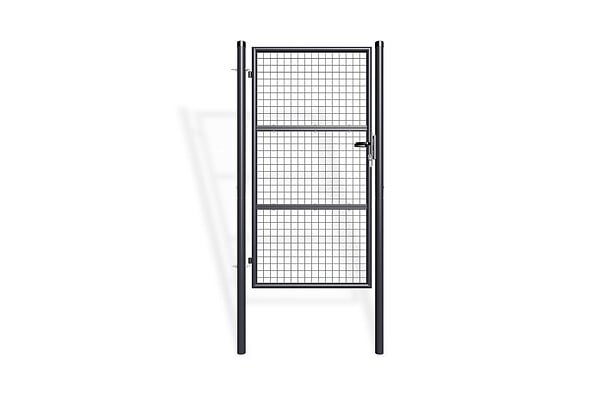 CASANOOV - Casanoov Portail battant grillagé 4 m H.180  cm OLGA + Portillon 1m OLGA H.180  cm Gris - large