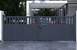 CASANOOV - Casanoov Portail battant 4 m SANTIS H.140  cm aluminium gris - vignette