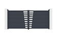 CASANOOV - Casanoov Portail battant 3,5 m CERVINA H.160  cm aluminium gris + moteur HICKER B200 - vignette