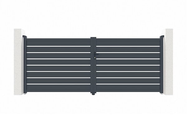CASANOOV - Casanoov Portail battant ajustable en largeur 4 m VOGEL H.160  cm alu gris - large