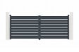 CASANOOV - Casanoov Portail battant ajustable en largeur 4 m VOGEL H.160  cm alu gris - vignette