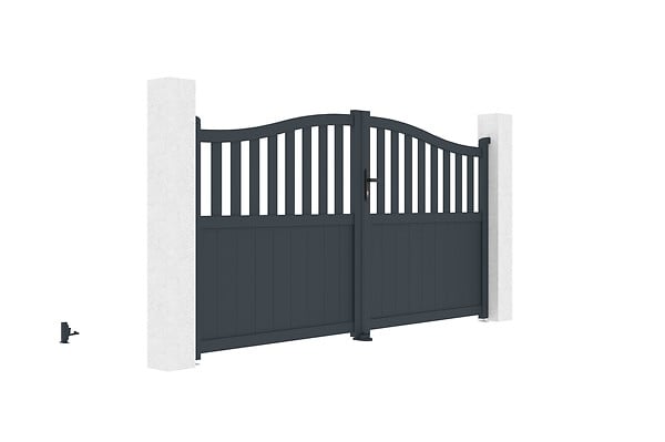 CASANOOV - Casanoov Portail battant 3 m MEIJE H.160  cm aluminium gris - large