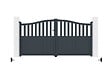 CASANOOV - Casanoov Portail battant 3 m MEIJE H.160  cm aluminium gris - vignette