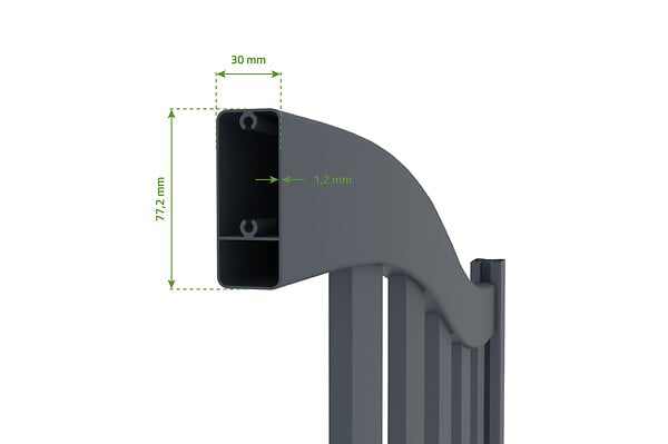 CASANOOV - Casanoov Portail battant 3 m MEIJE H.160  cm aluminium gris - large
